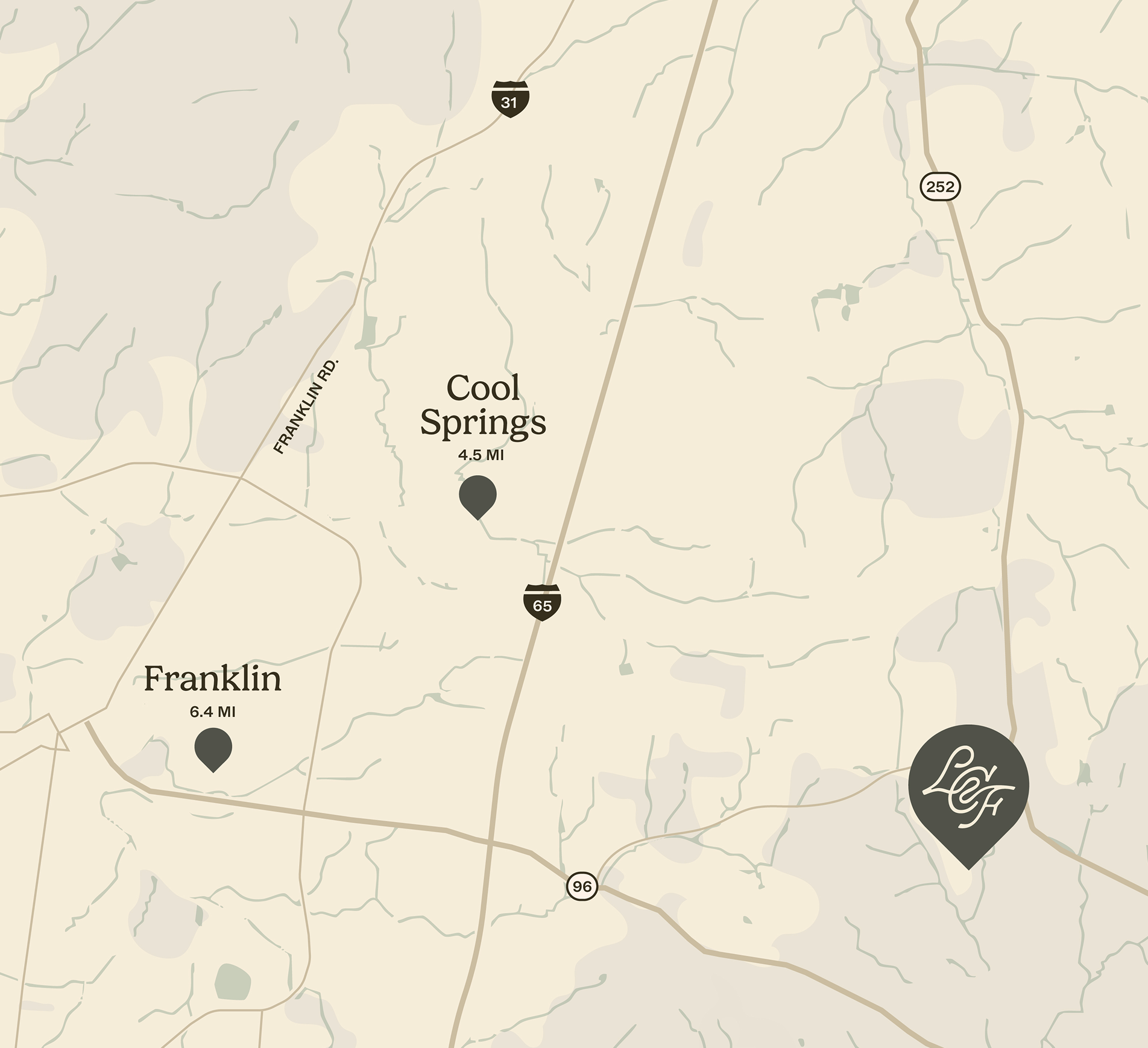 Little Creek Farms map of surrounding area